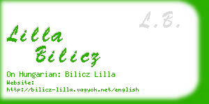 lilla bilicz business card